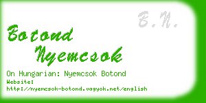 botond nyemcsok business card